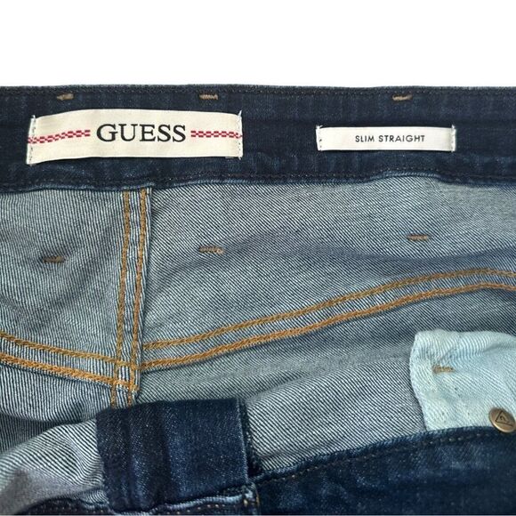 Guess Dark Blue Slim Straight Size 40/30 - Picture 4 of 10